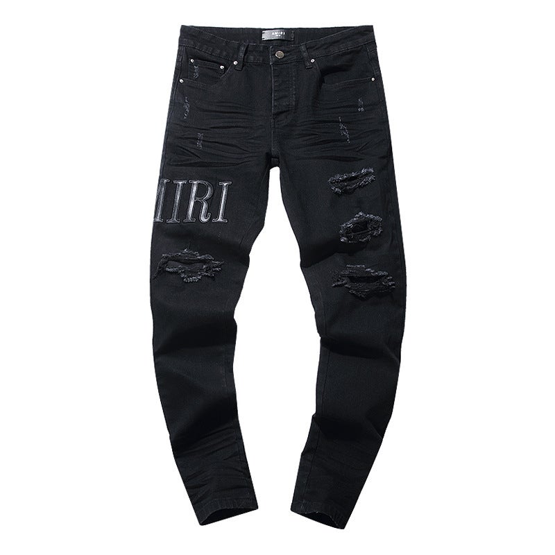 Purple Brand American High Street Men'S Fashion Brand Ripped Lacquered Slim Fit Men'S And Women'S Casual Jeans Fashion - Image 5